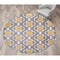 World Rug Gallery Moroccan Trellis Contemporary Gray/Yellow Area Rug 6'6'' Round 310YELLOWGRAY6RND - alternate 1